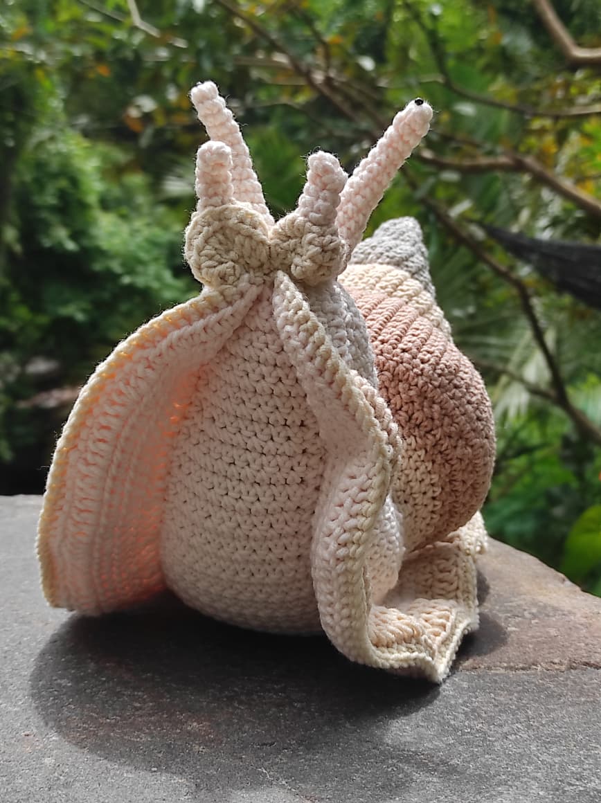 Handmade Crochet Snail – Soft Amigurumi Home Décor - Image 3