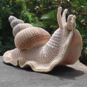 Handmade Crochet Snail – Soft Amigurumi Home Décor
