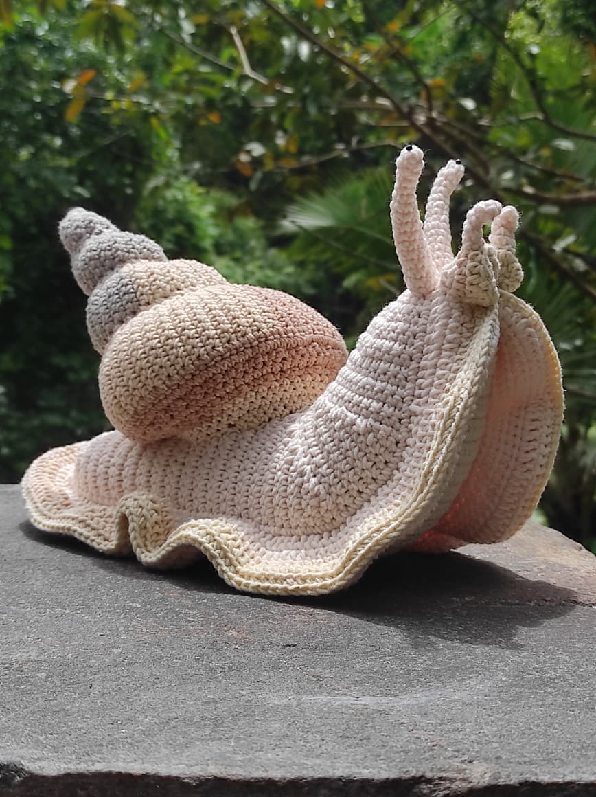 Handmade Crochet Snail – Soft Amigurumi Home Décor